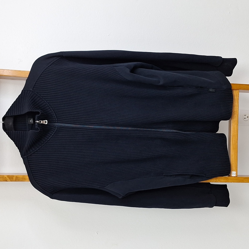 Boss Hugo Boss Men's Cotton zip-up sweatshirt with structured front Size L